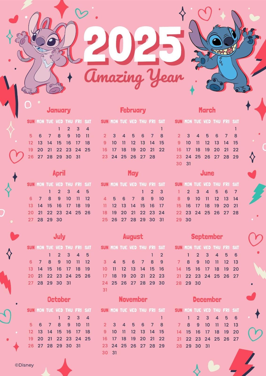 Stitch 2025 Calendar Presentation