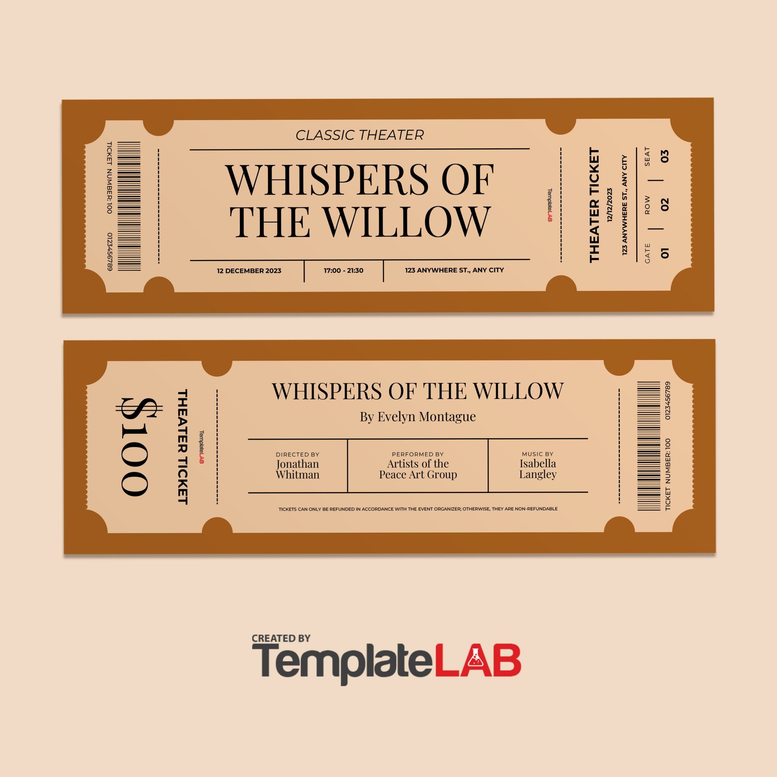 12 FREE Event Ticket Templates Word PowerPoint PSD 
