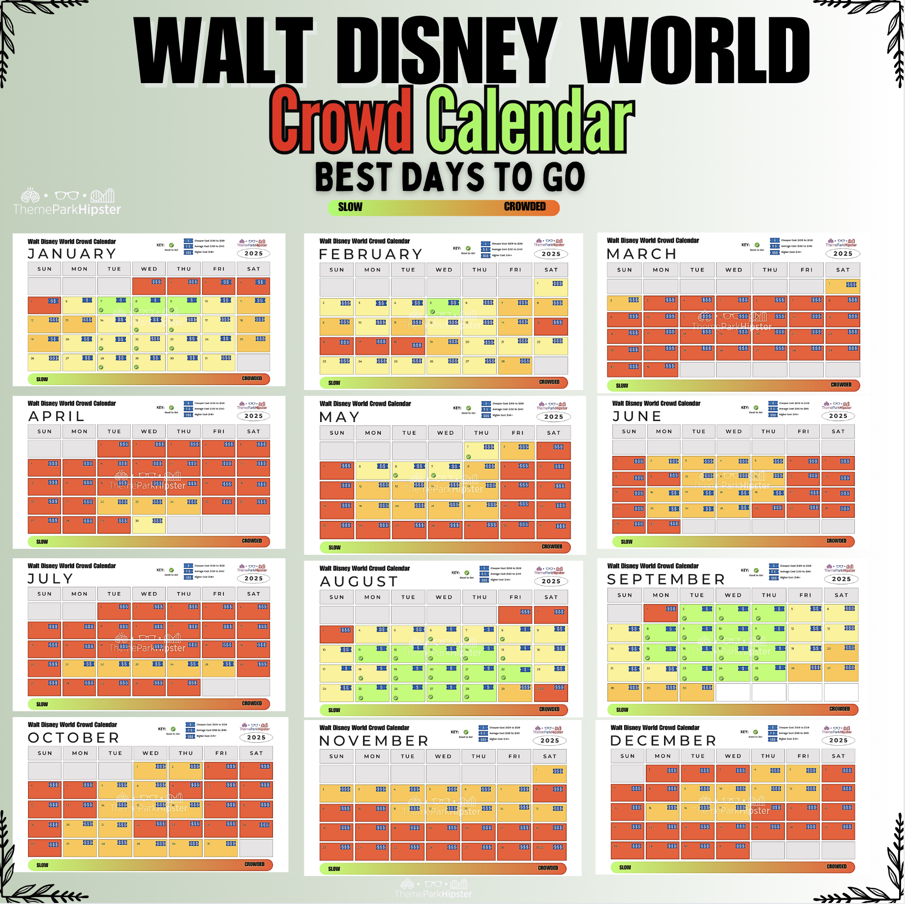 October 2025 Disney Crowd Calendar