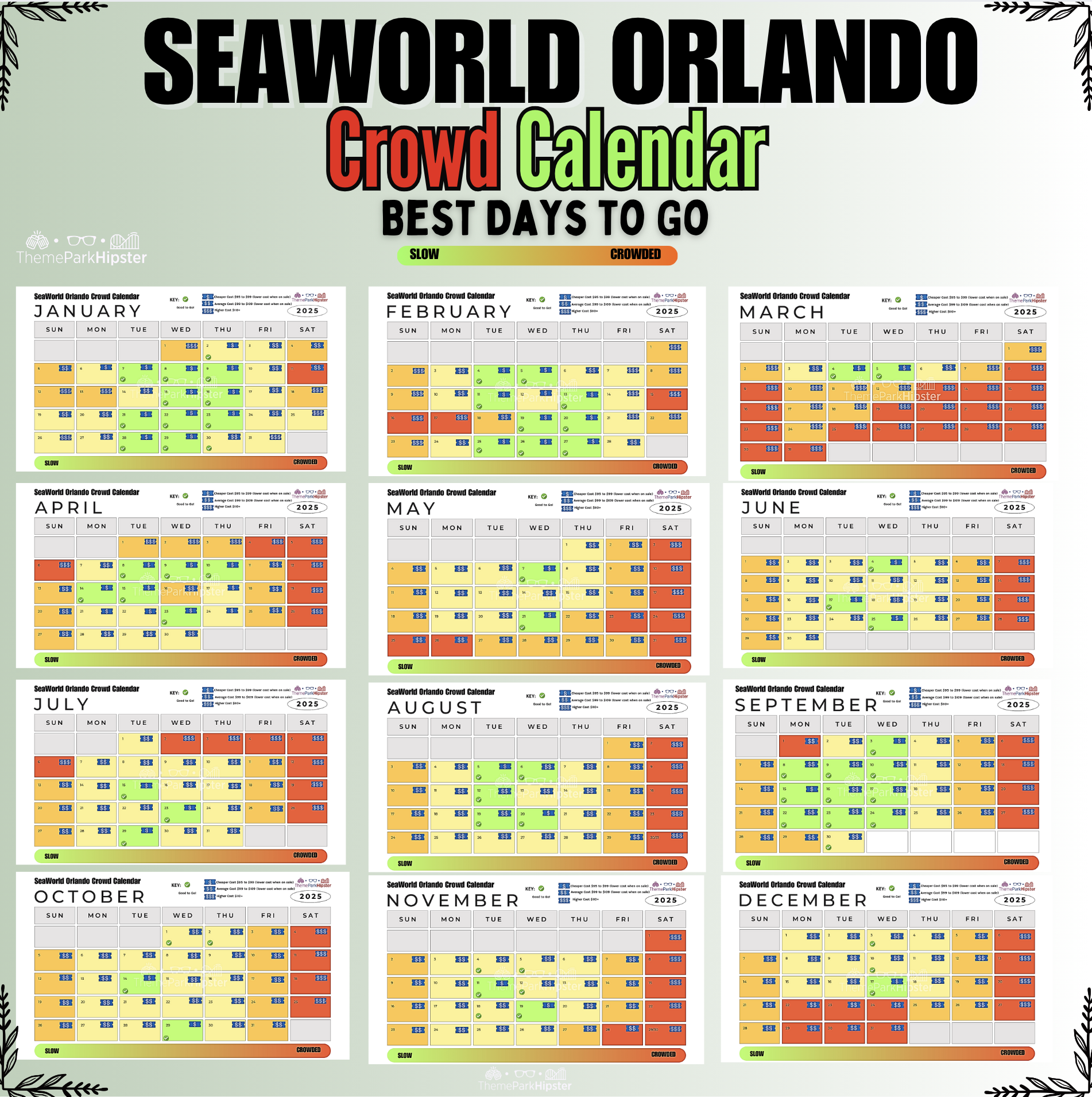 2025 SeaWorld Orlando Crowd Calendar AVOID THE LONG Wait Times ThemeParkHipster