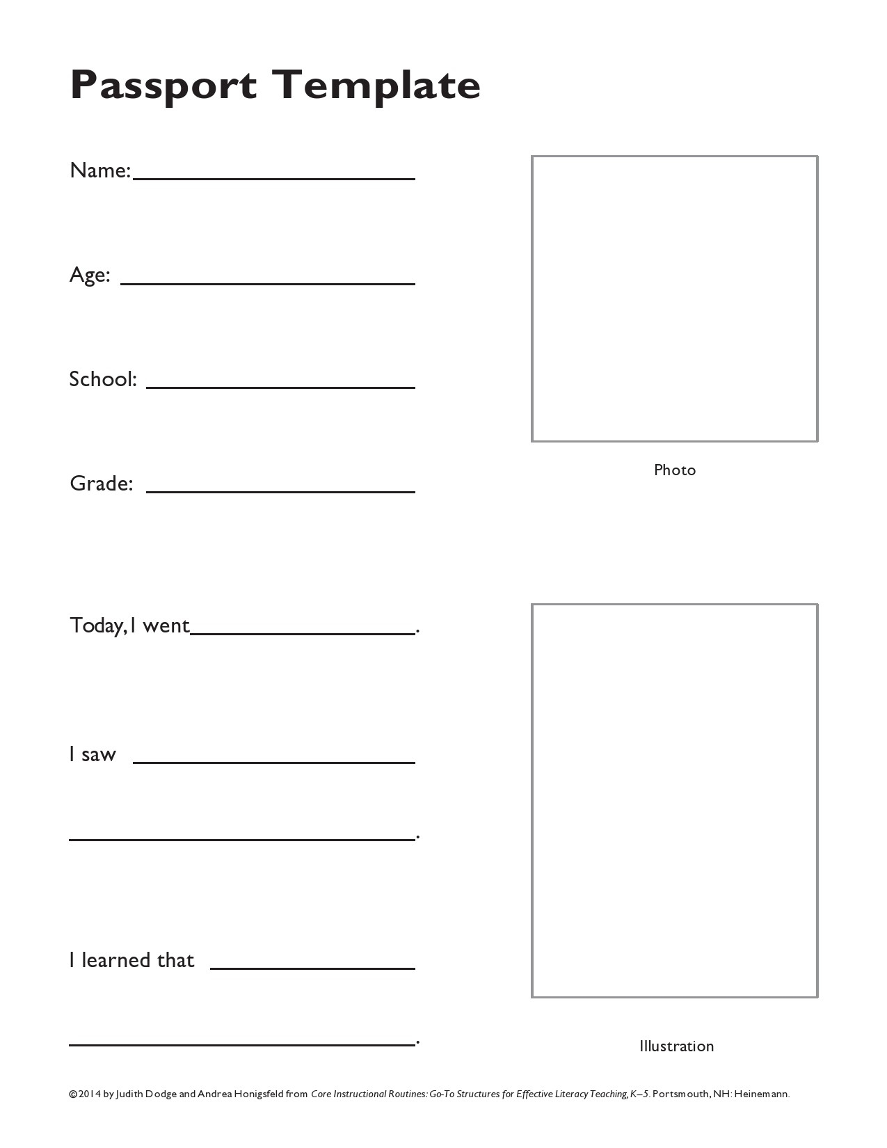 Free Printable Passport Photo Templates