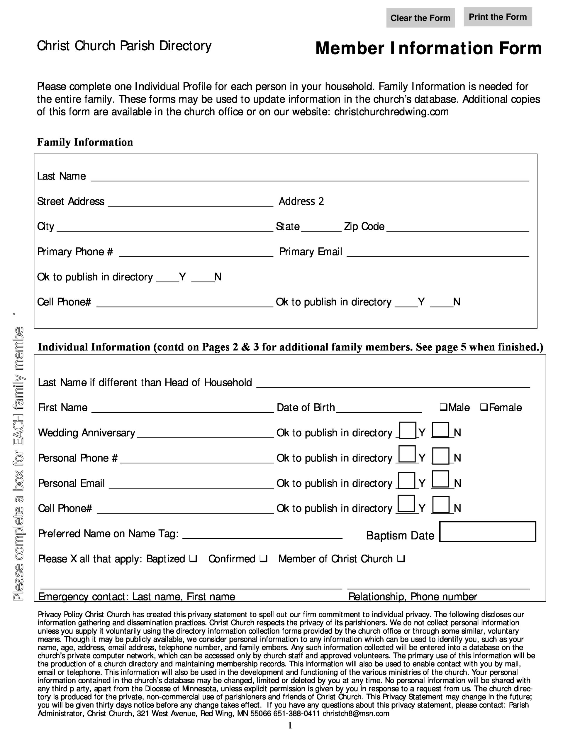 Free Printable Church Directory Templates Free Printable Church Directory Templates