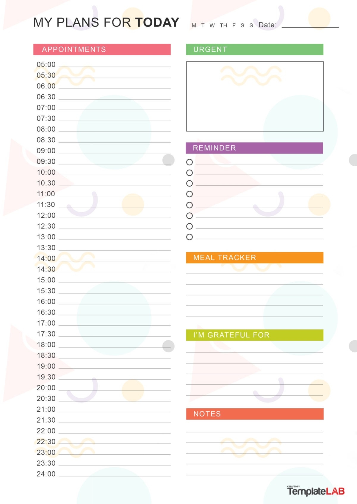 Free Printable Daily Schedule Templates