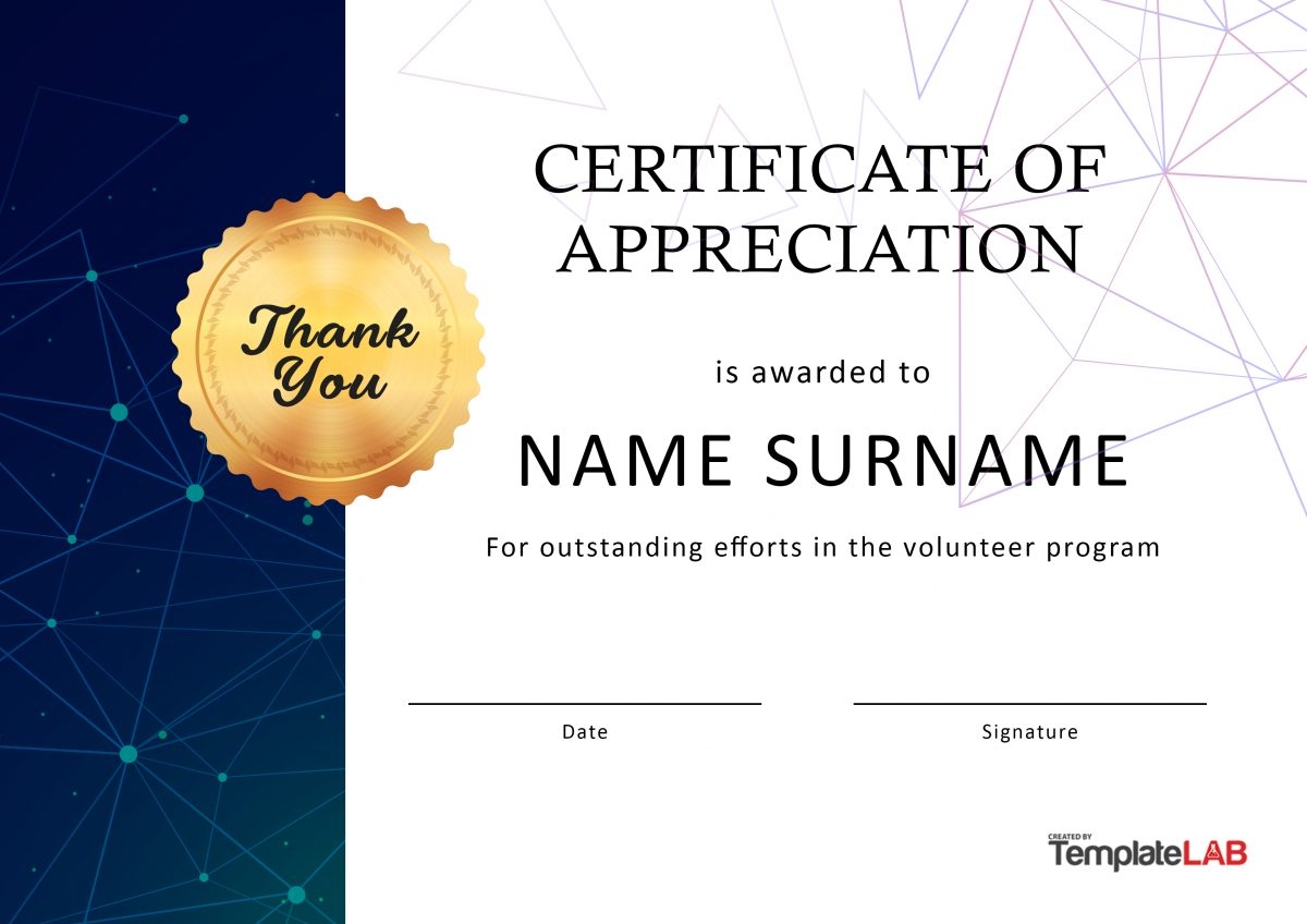 Free Printable Recognition Certificate Templates