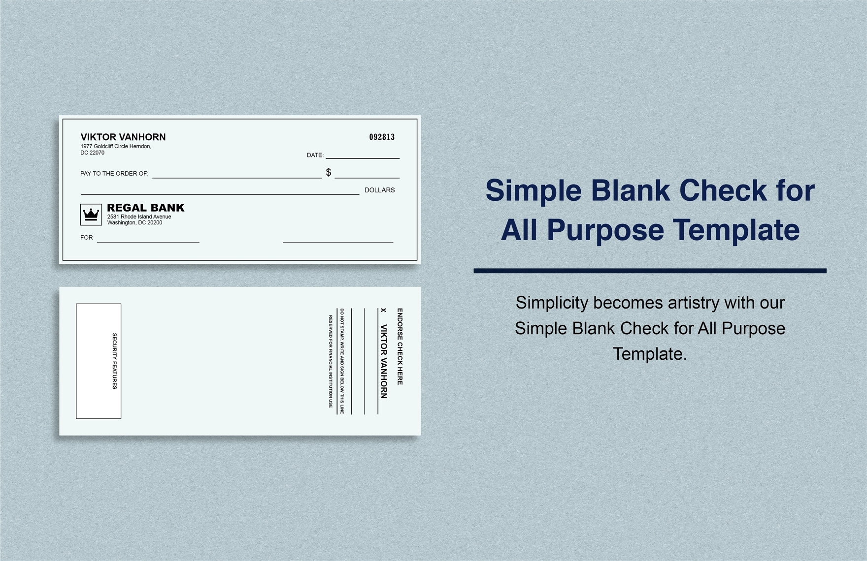 Free Printable Presentation Check Templates