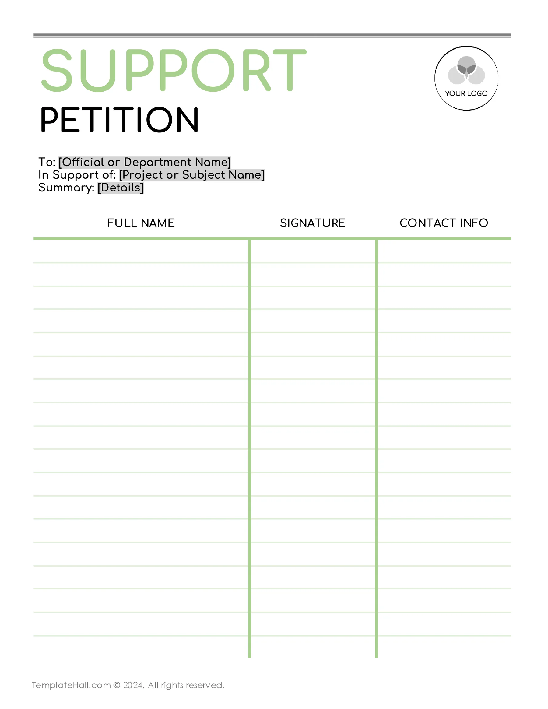 3 Free Petition Templates For Every Cause