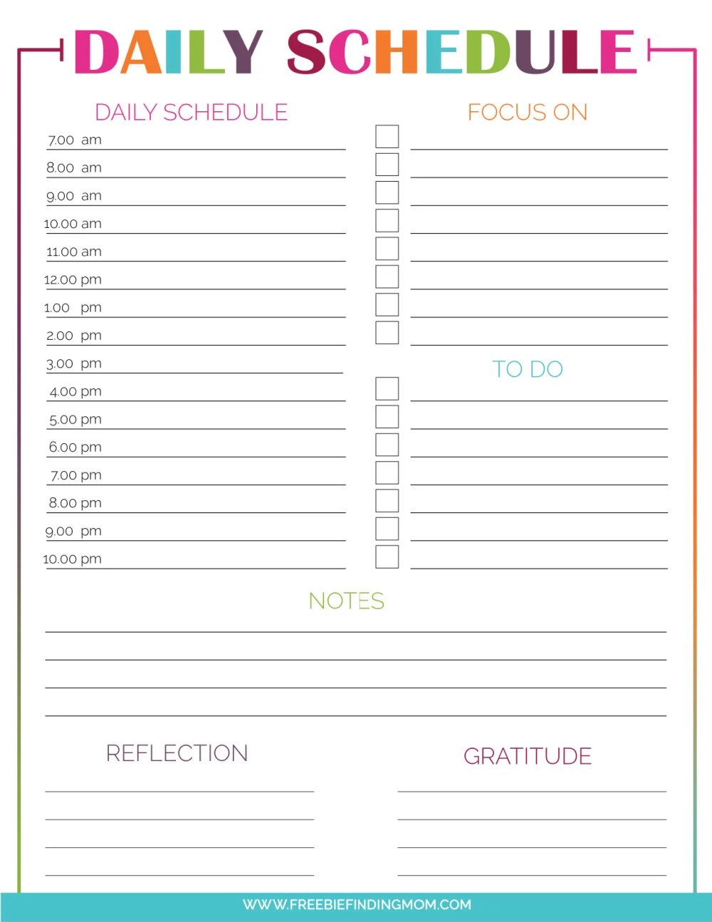 3 Printable Hourly Schedule Templates