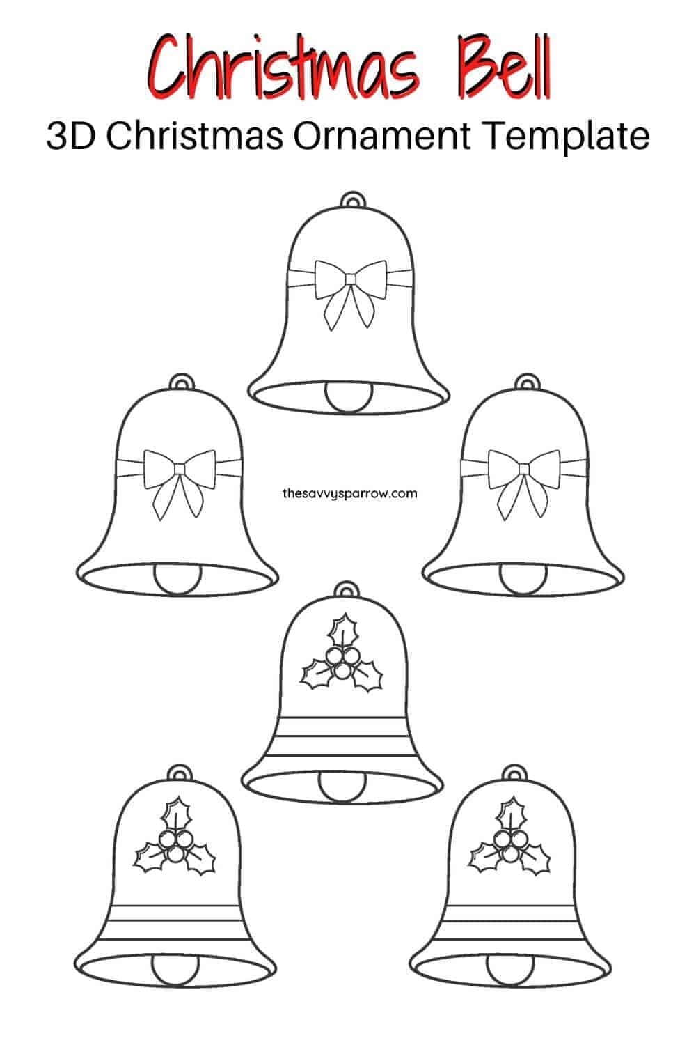 Free Printable Christmas Bell Templates Free Printable Christmas Bell Templates