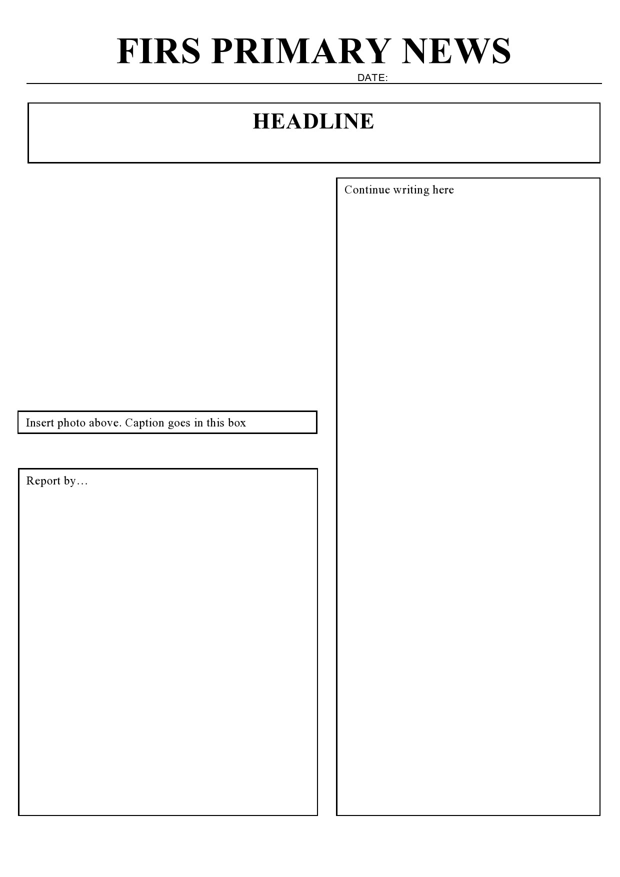 Free Printable Newspaper Article Templates