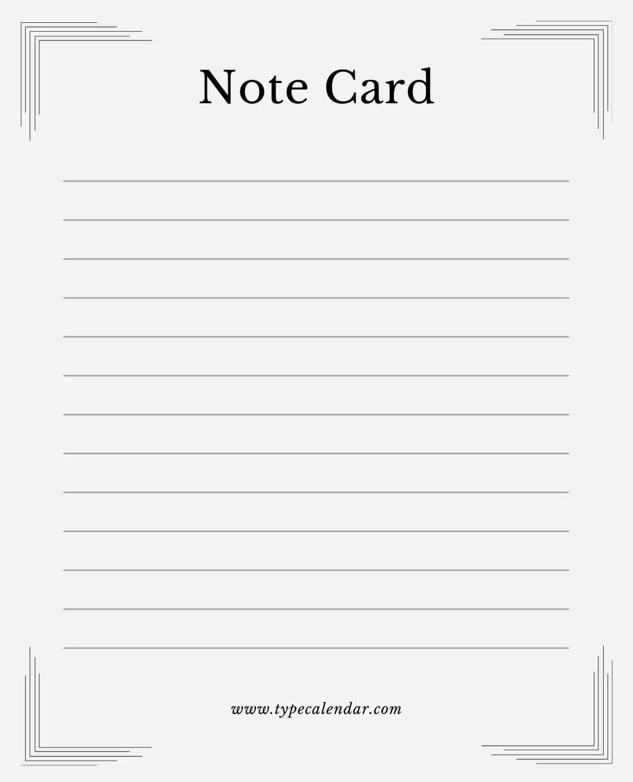 42 Free Printable Note Card Templates Word PDF 