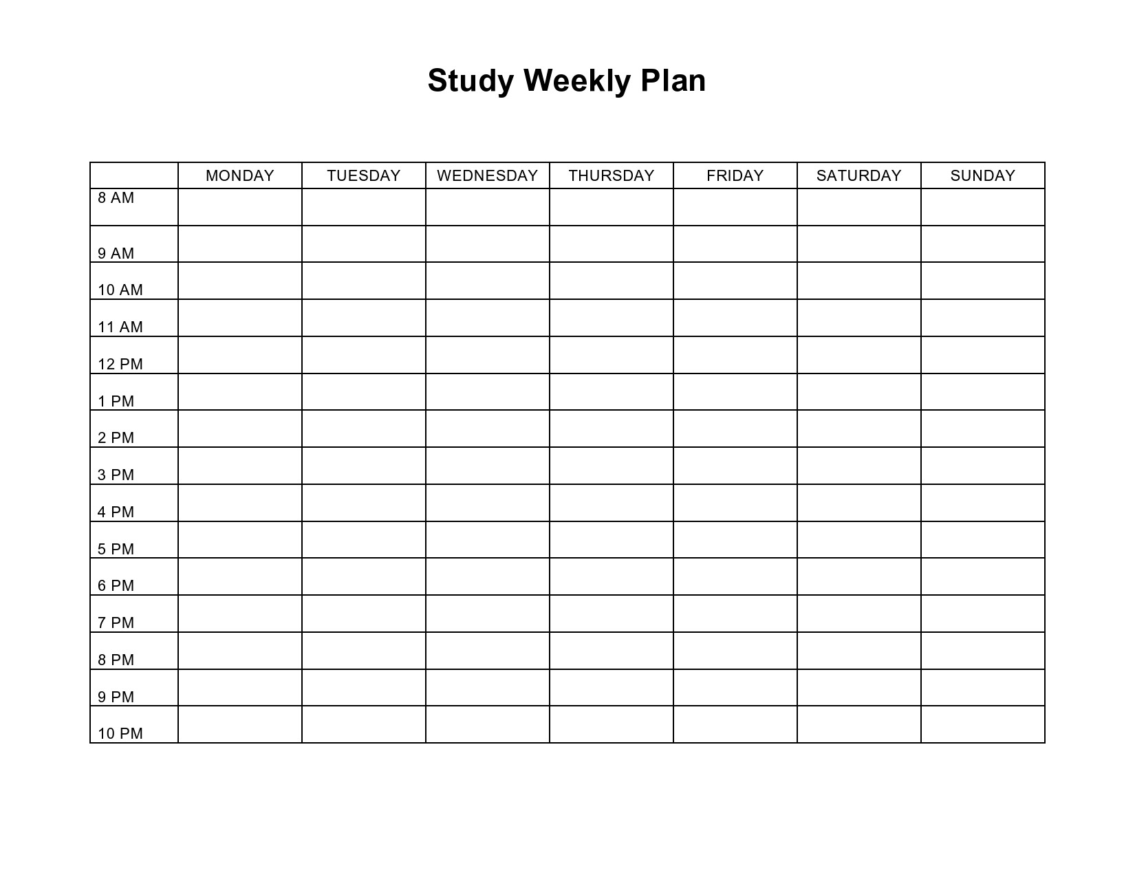 42 Useful Study Plan Templates Word Excel TemplateLab 42 Useful Study Plan Templates Word Excel TemplateLab