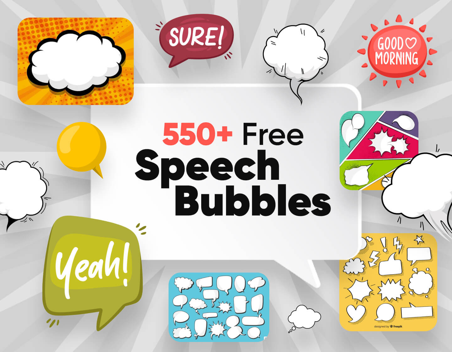 550 Speech Bubbles Free Vectors Clipart To Download Now RGD