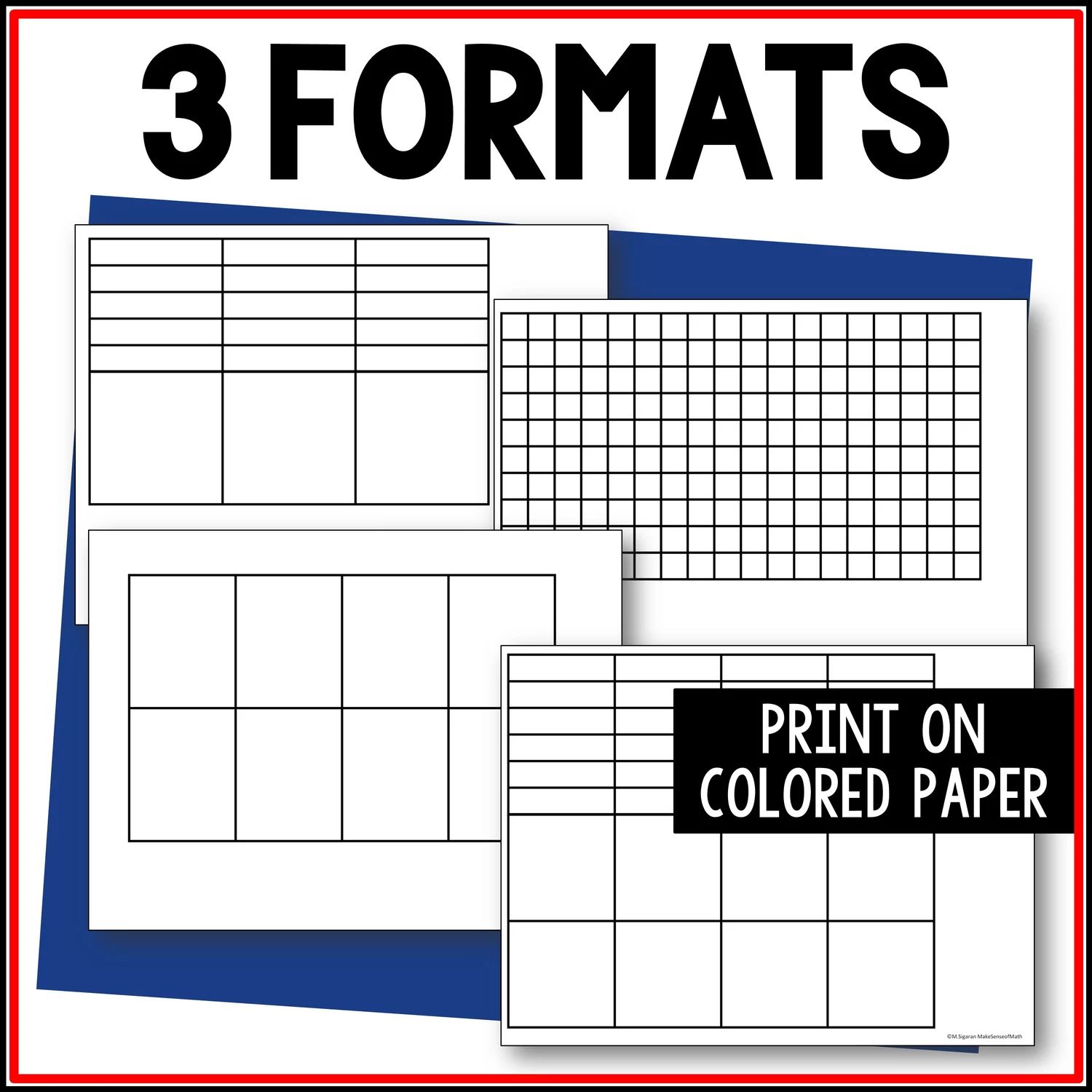 Free Printable Algebra Tiles Templates