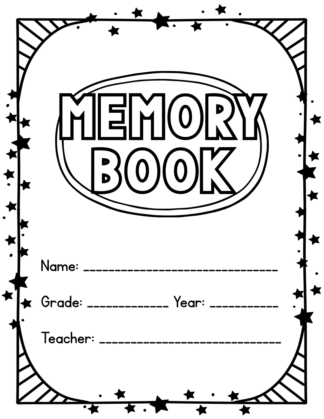 Free Printable Book Templates