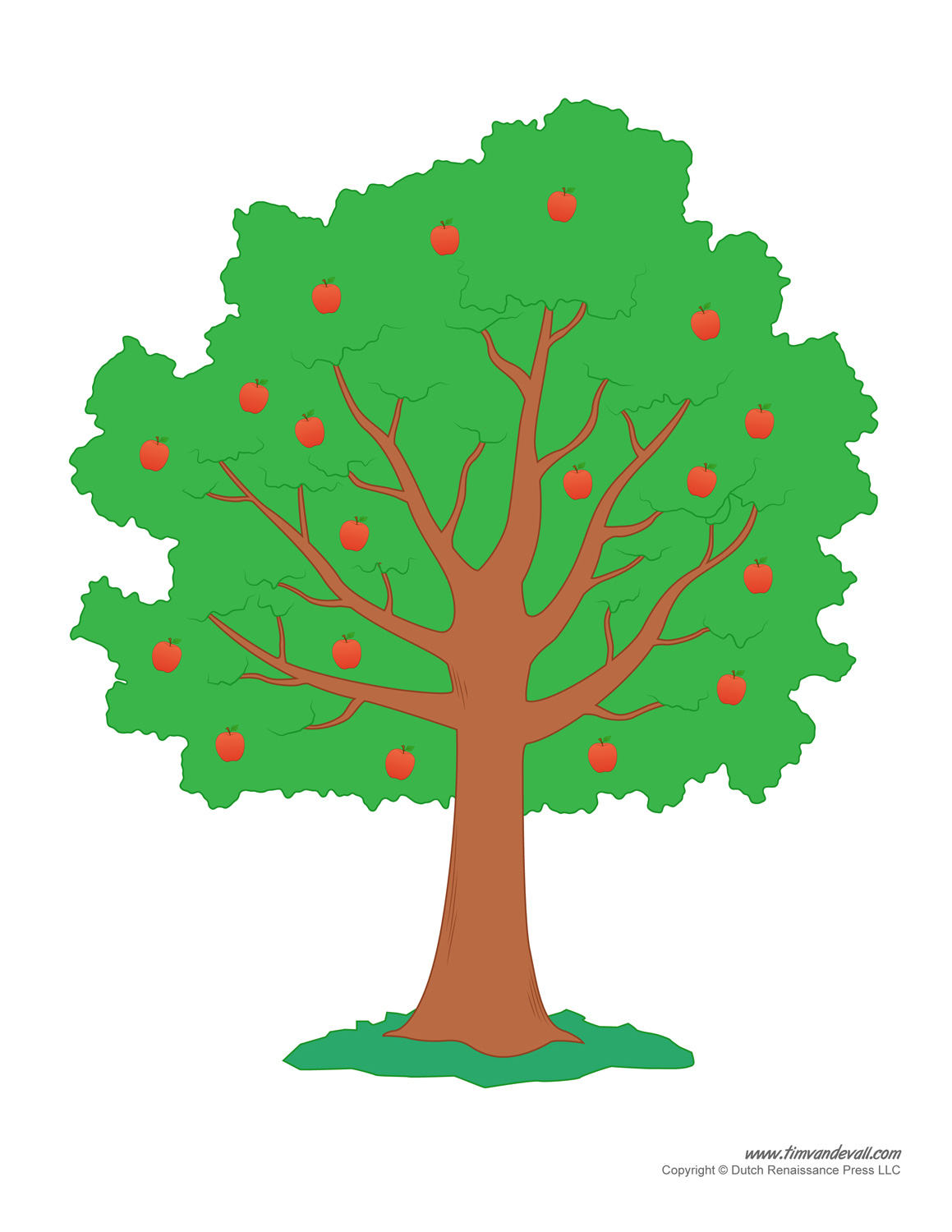 Apple Tree Template Tim s Printables