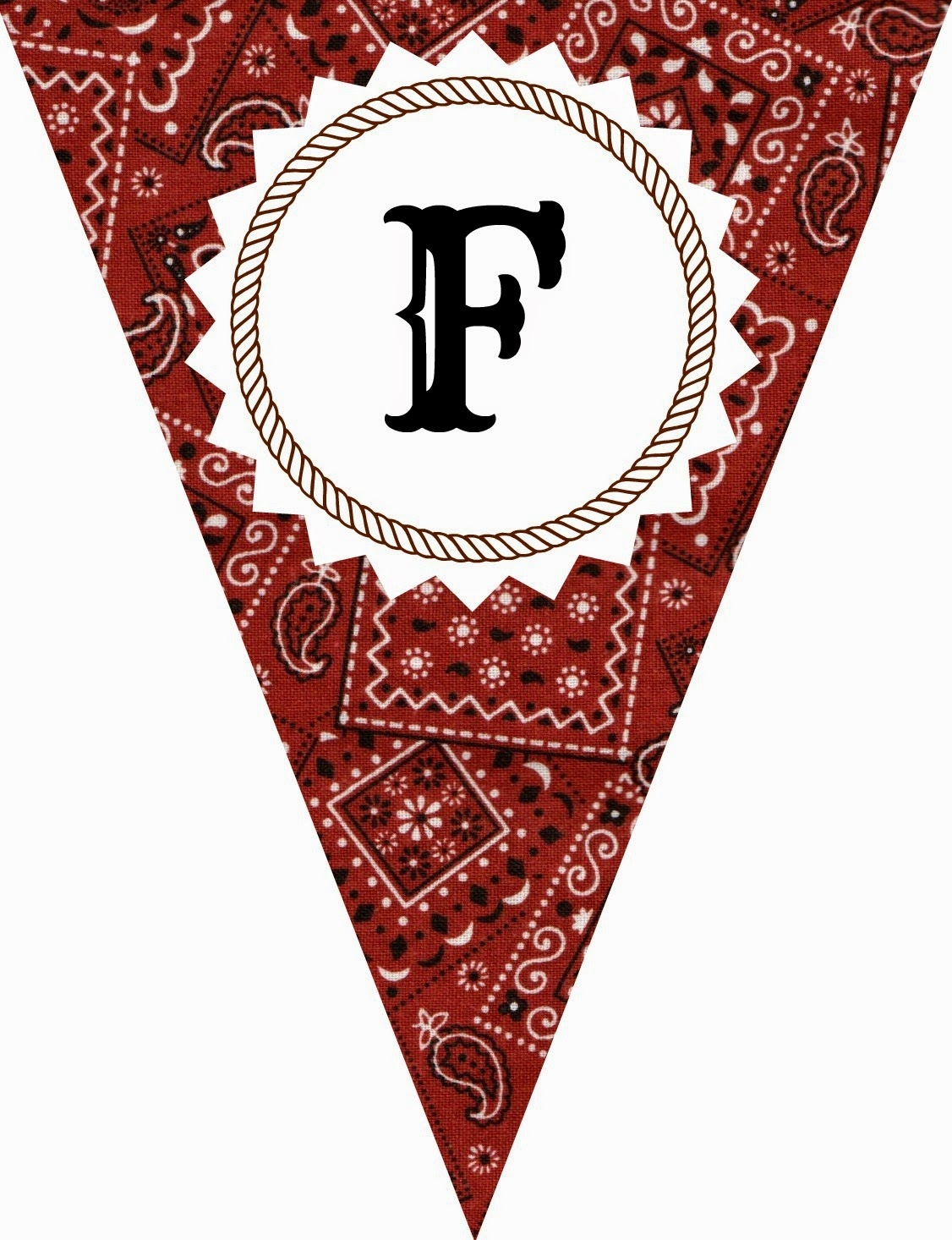 Apples To Applique Western Party Pennant Banner Free Printables 