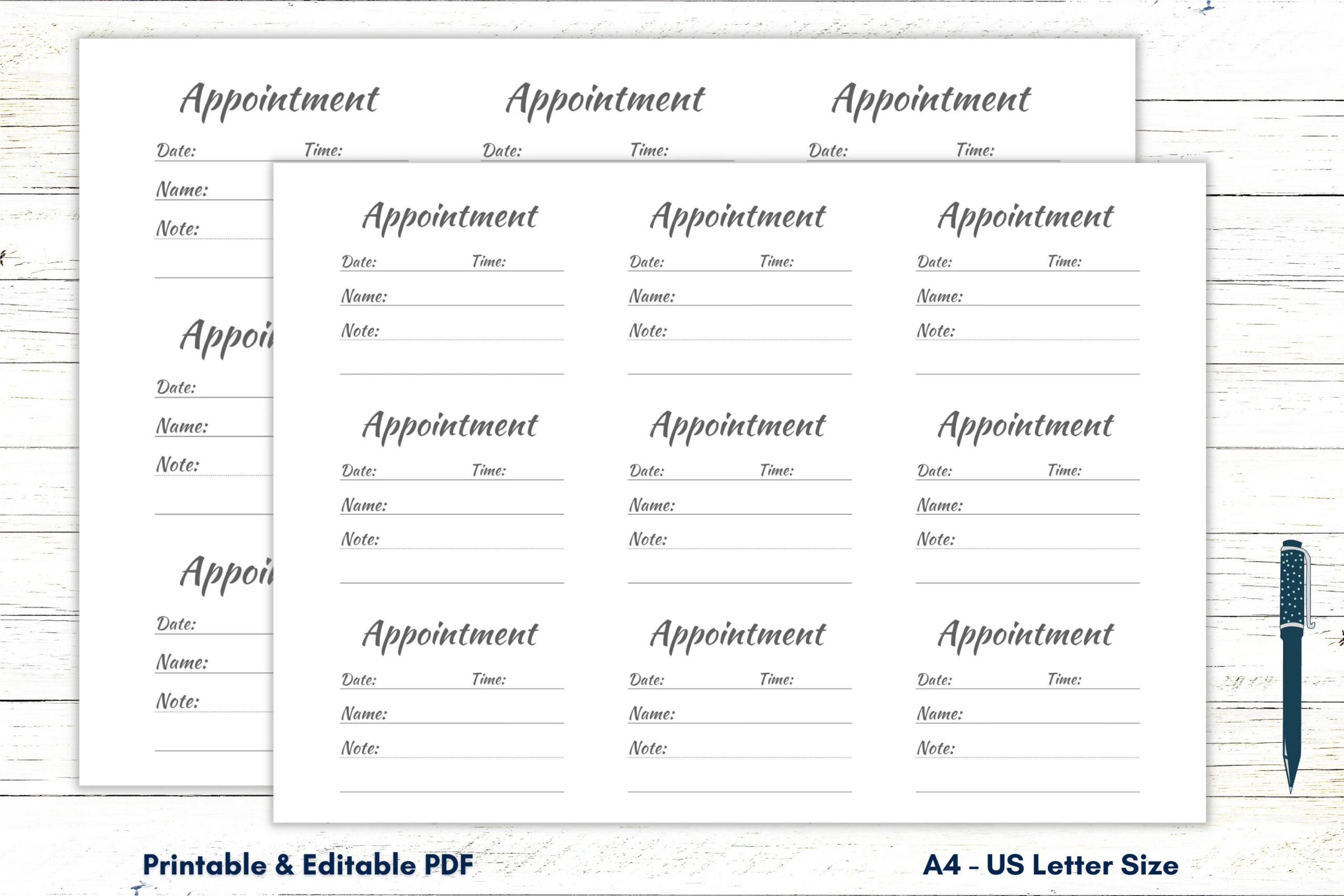 Free Printable Appointment Card Templates