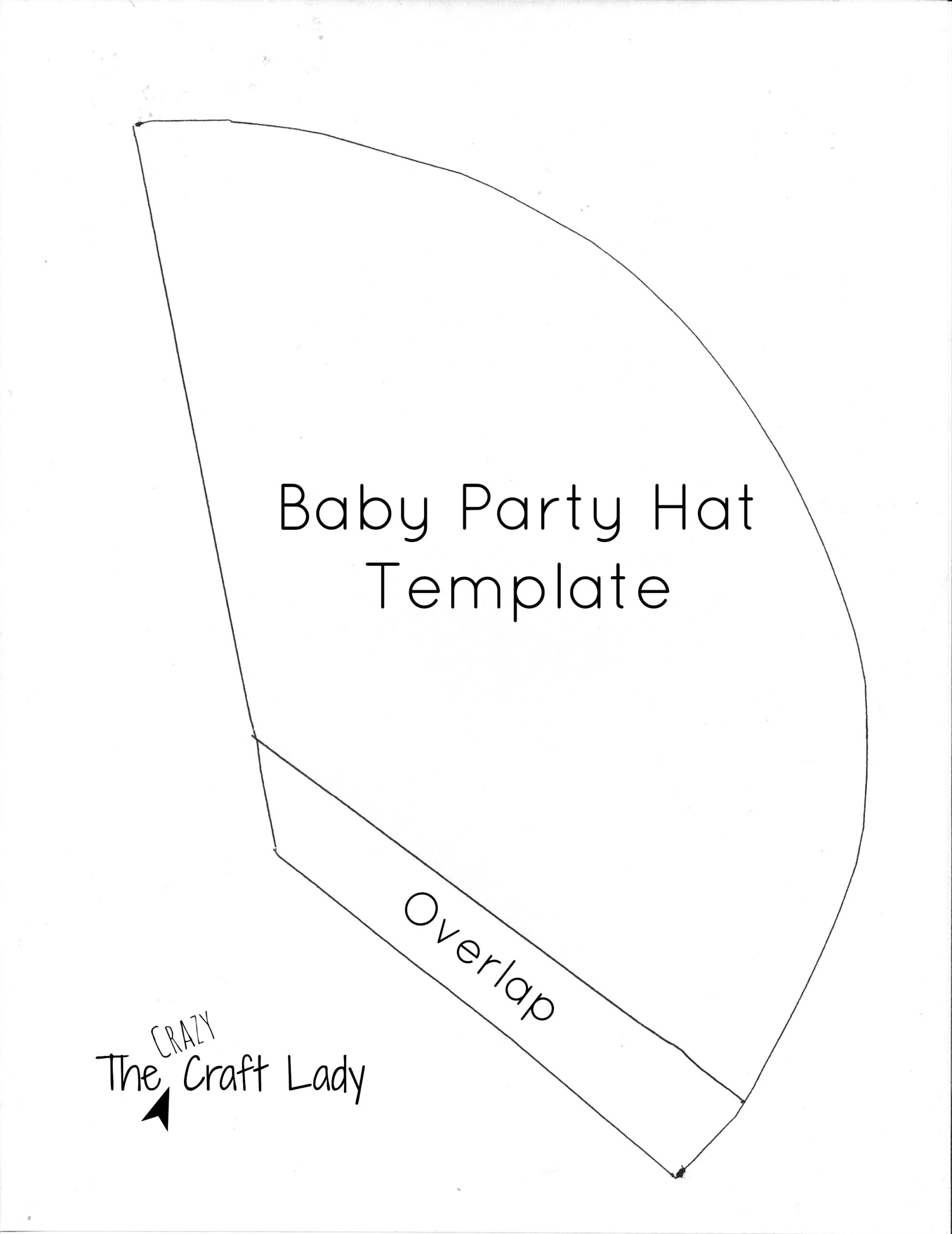 Baby Party Hats And FREE Printable Template The Crazy Craft Lady Baby Party Hats And FREE Printable Template The Crazy Craft Lady