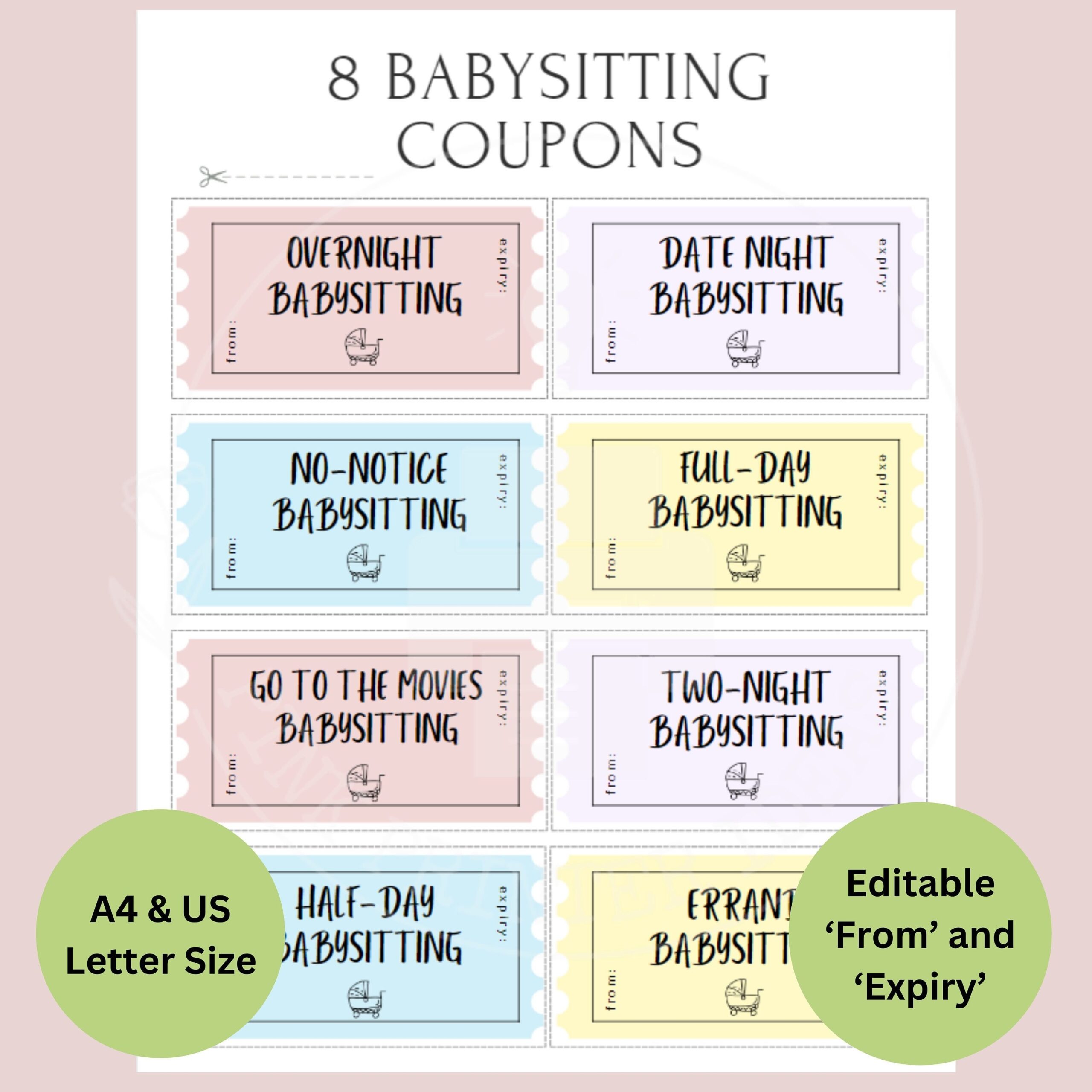 Babysitting Coupons Printable Instant Download Editable Gift Idea DIY Gift Gift From Grandparents Baby Gift Voucher Gift Card PDF Babysitting Coupons Printable Instant Download Editable Gift Idea DIY Gift Gift From Grandparents Baby Gift Voucher Gift Card PDF