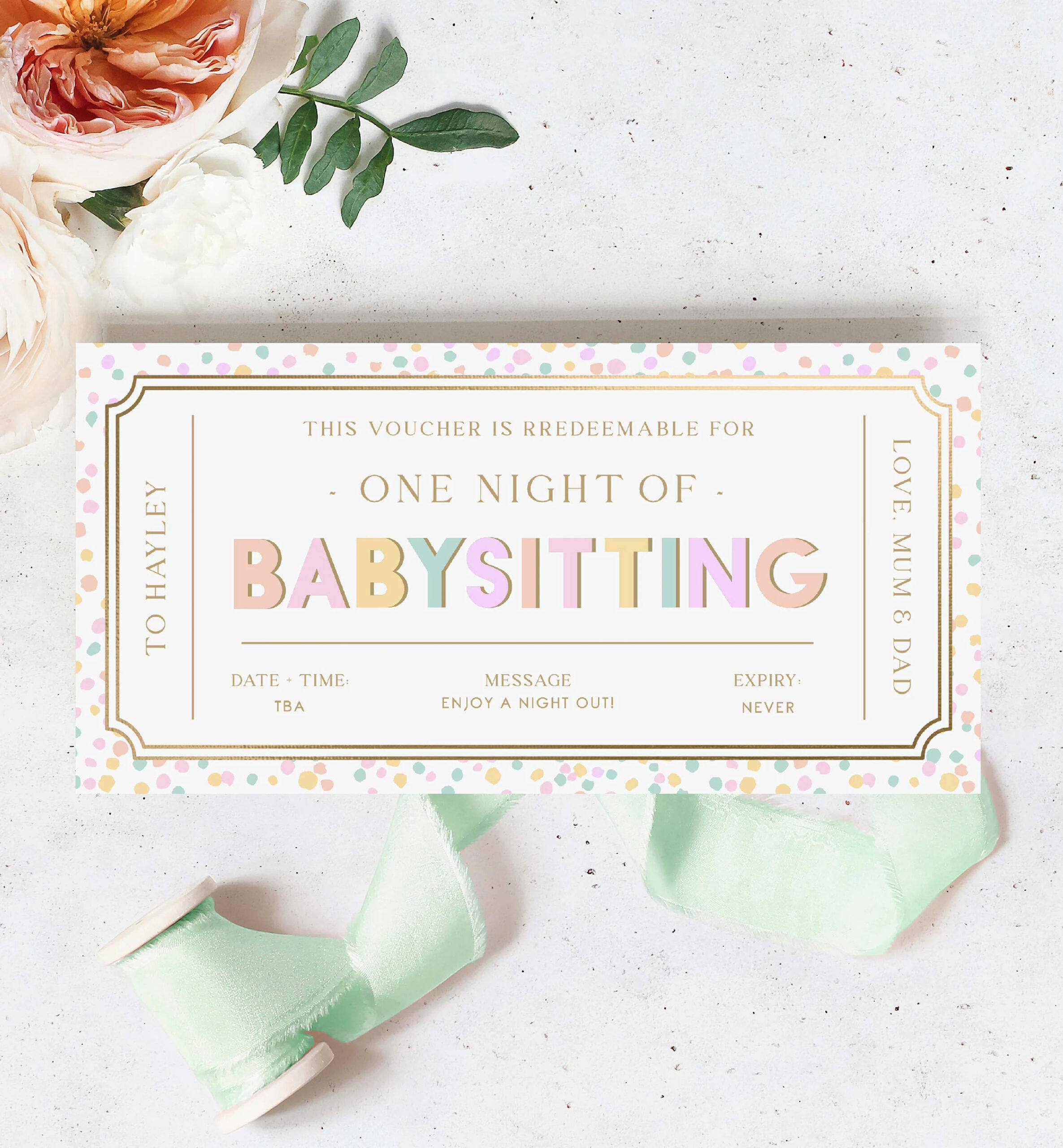 Free Printable Babysitting Coupon Templates