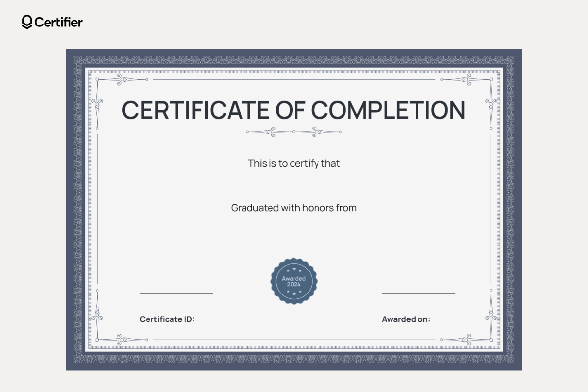 Blank Certificate Templates To Fill Out