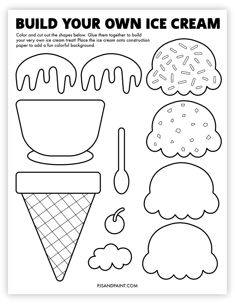 Free Printable Ice Cream Templates