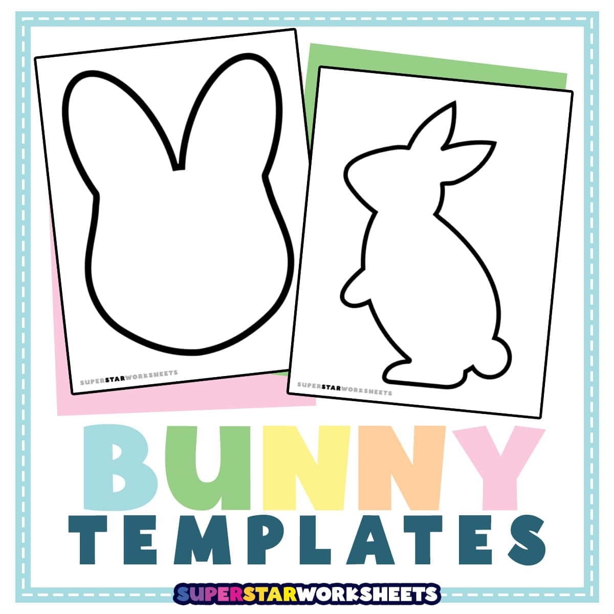 Bunny Template Free Printables Superstar Worksheets