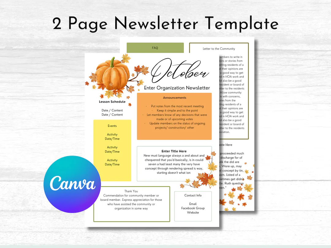 Free Printable Fall Newsletter Templates