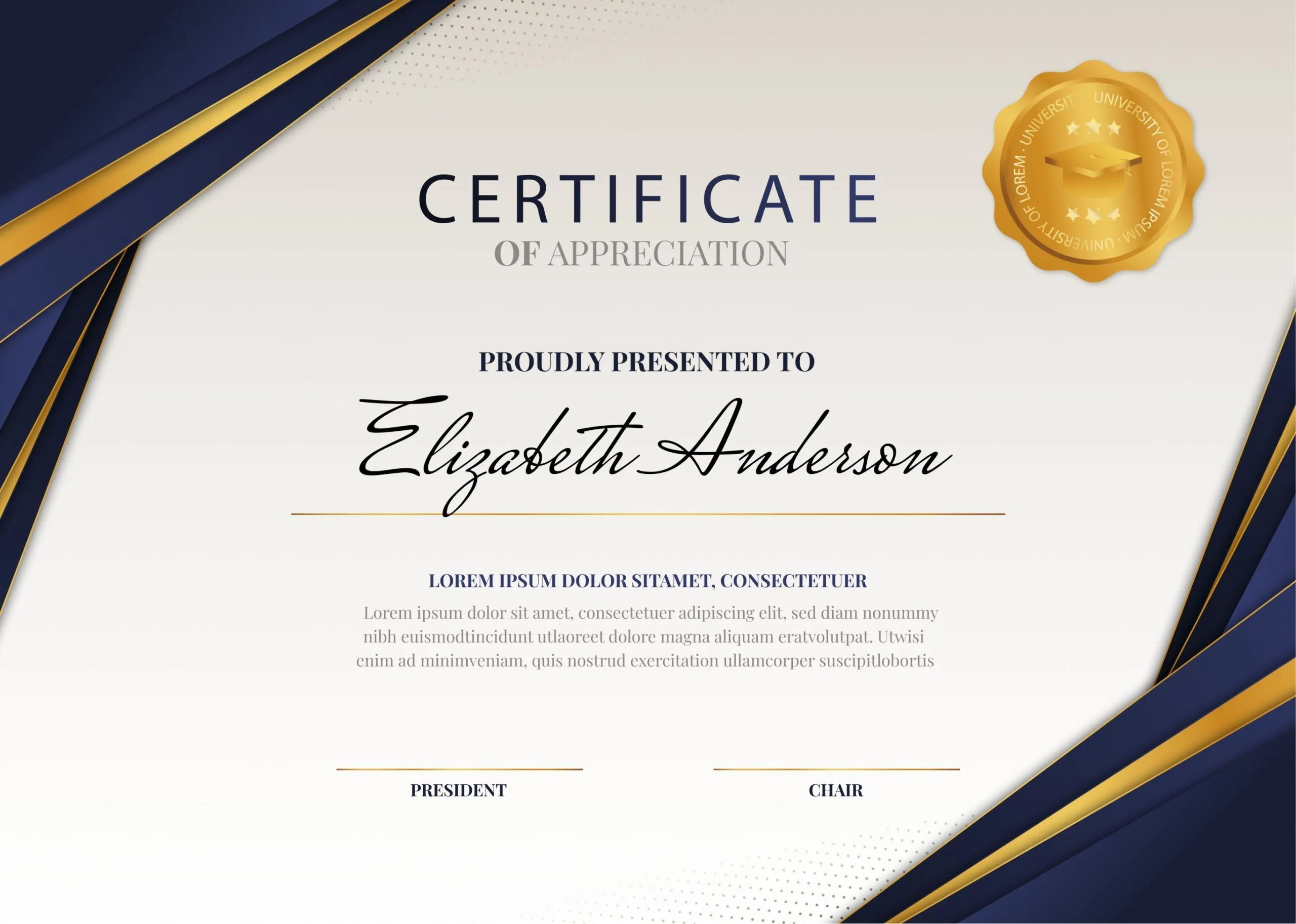 Free Printable Formal Certificate Templates