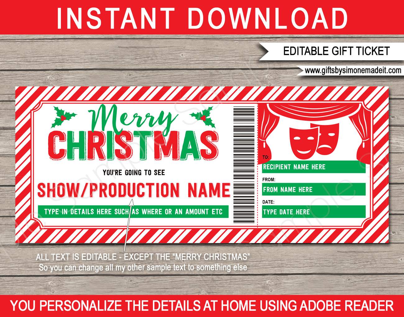 Free Printable Theatre Ticket Templates