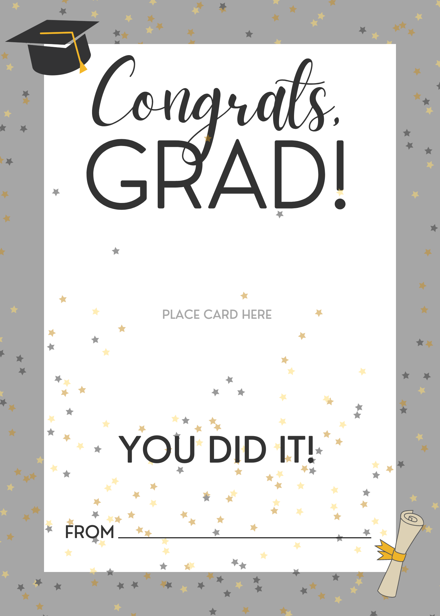 Free Printable Graduation Card Templates Free Printable Graduation Card Templates