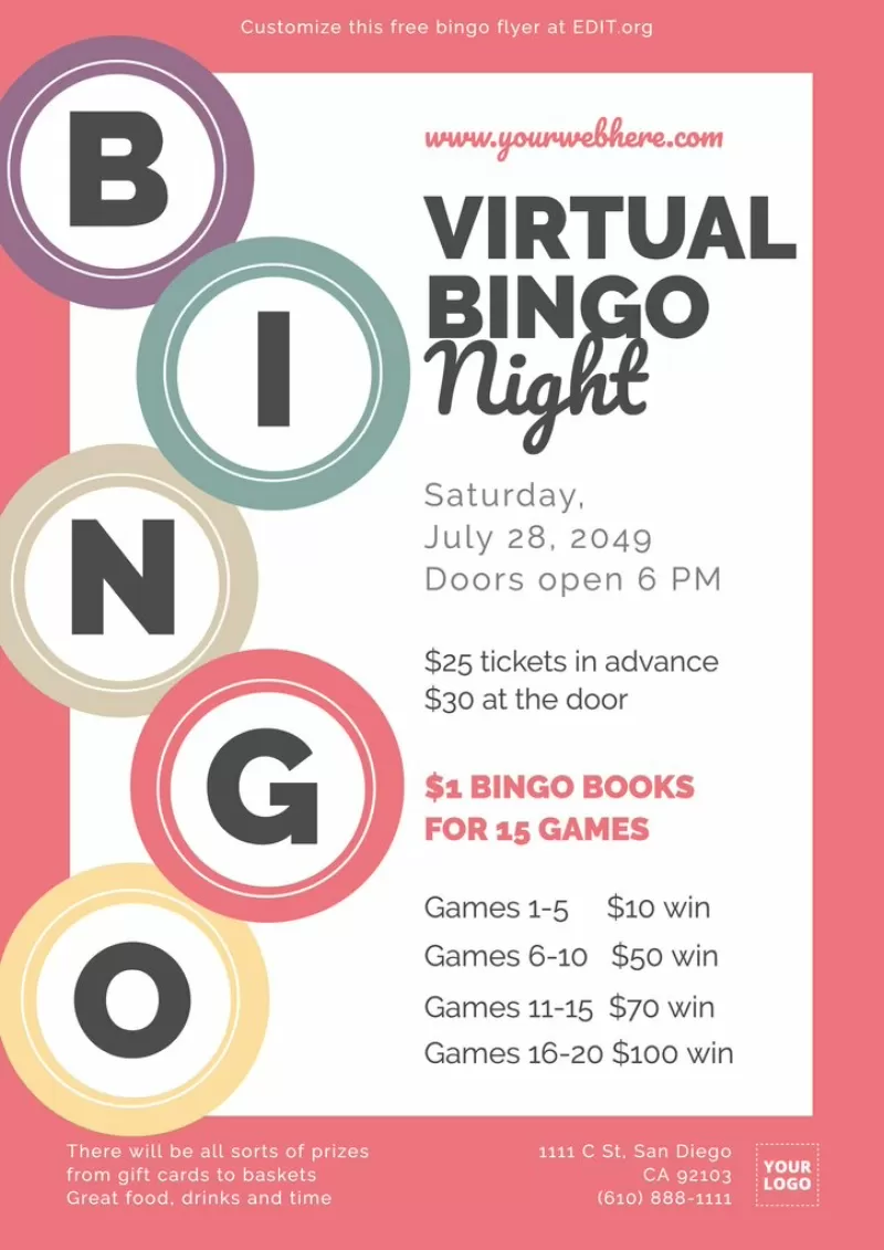 Free Printable Bingo Flyer Templates Free Printable Bingo Flyer Templates