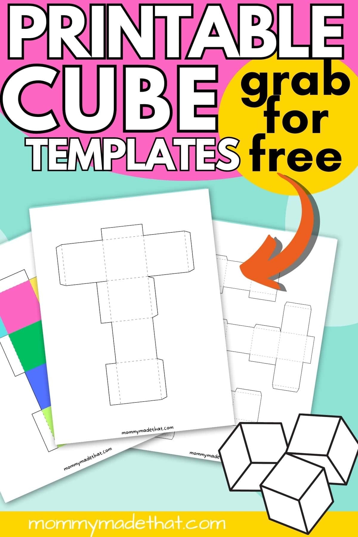 Cube Template Free Printables Cube Template Free Printables