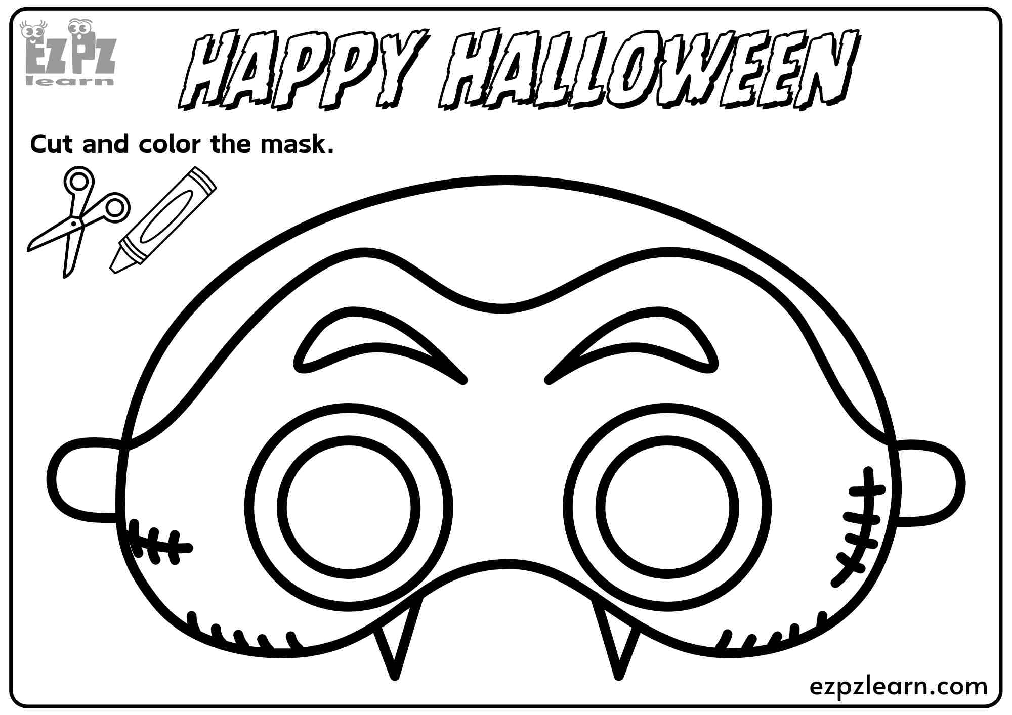 Free Printable Halloween Mask Templates Free Printable Halloween Mask Templates