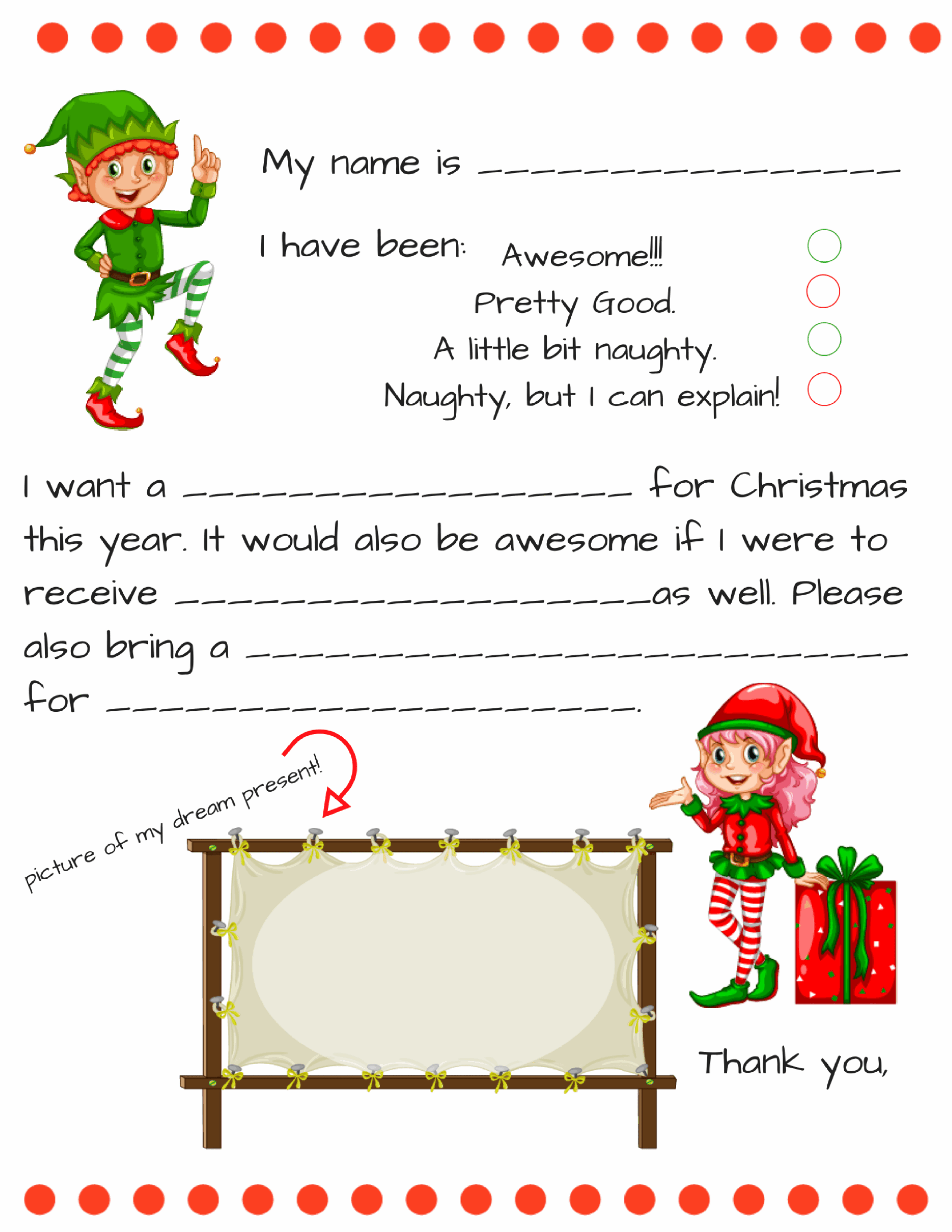 Free Printable Christmas Letter Templates