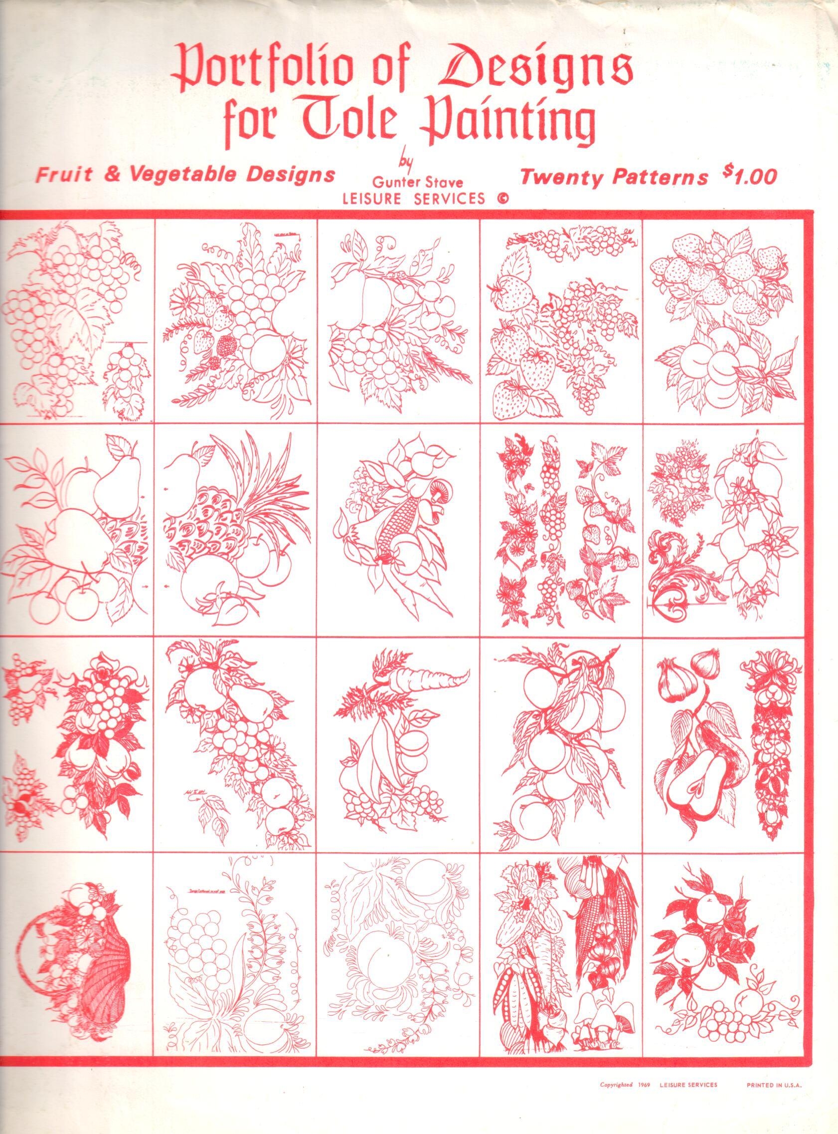 Decorative Painting Bookstore CLEARANCE Portfolio Of Designs For Tole Painting Fruit Vegetable Designs Gunter Stave