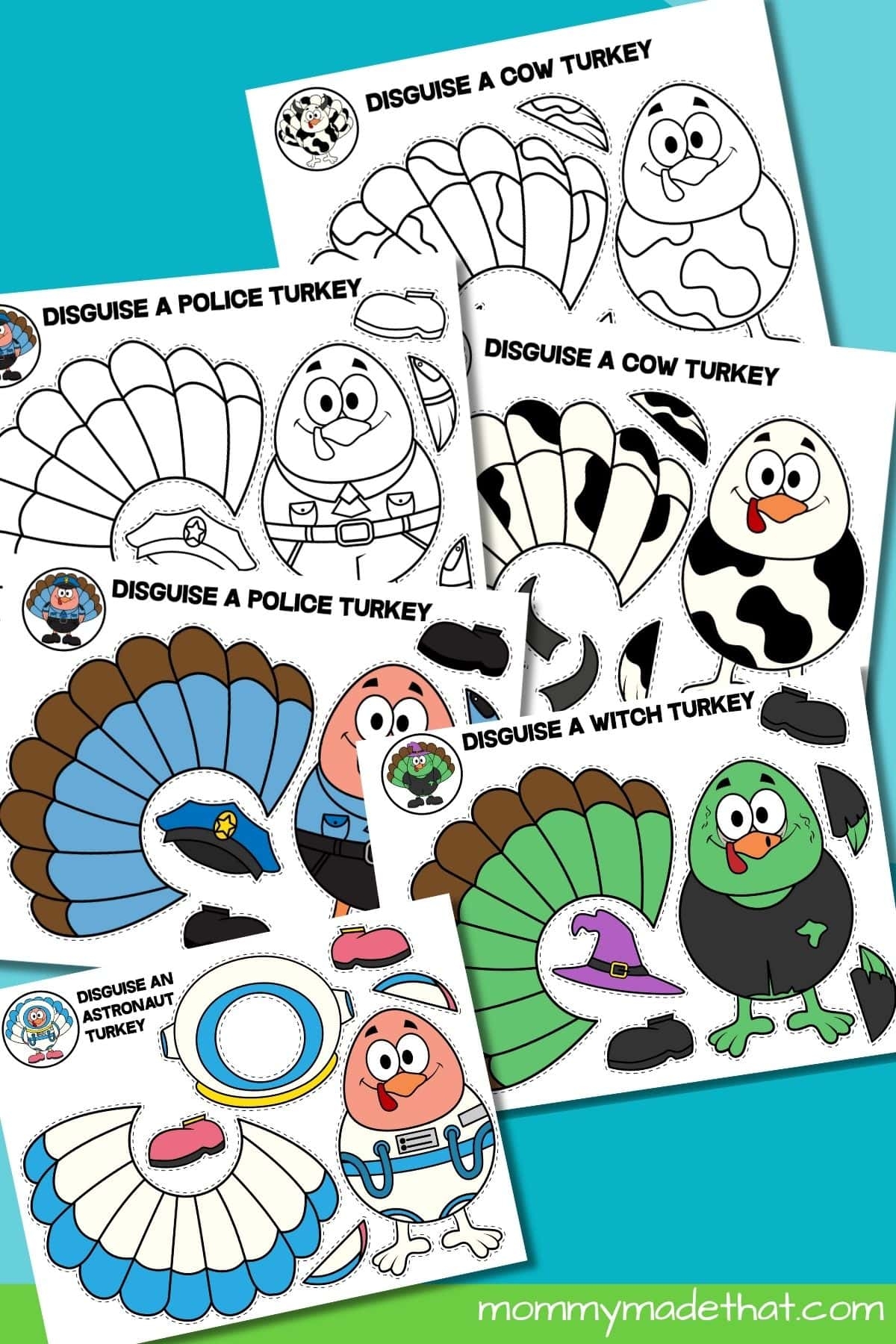 Free Printable Turkey Disguise Templates