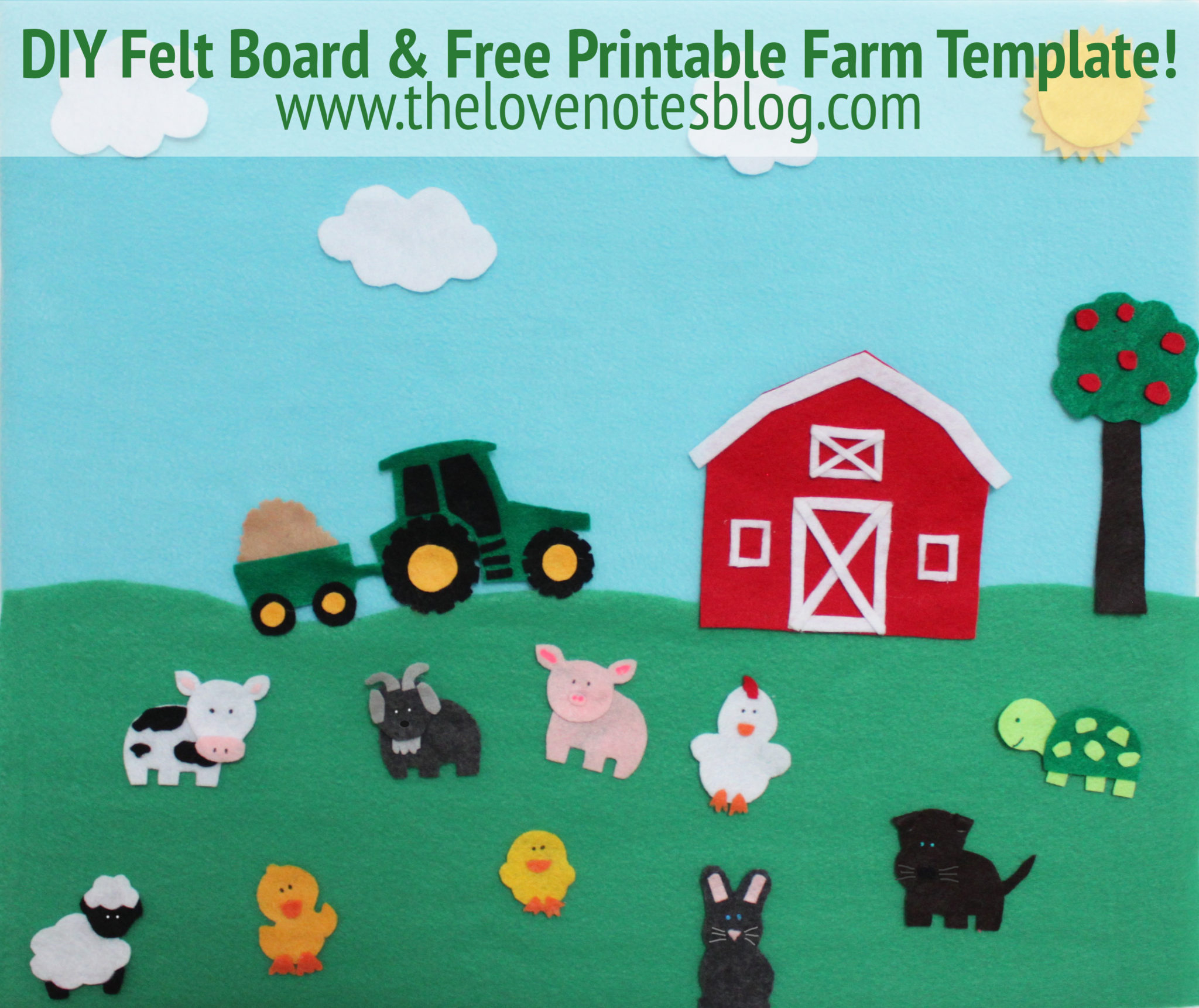 DIY FELT BOARD FELT FARM ANIMALS The Love Notes Blog DIY FELT BOARD FELT FARM ANIMALS The Love Notes Blog