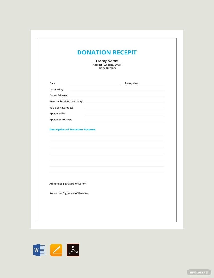 Free Printable Donation Receipt Templates
