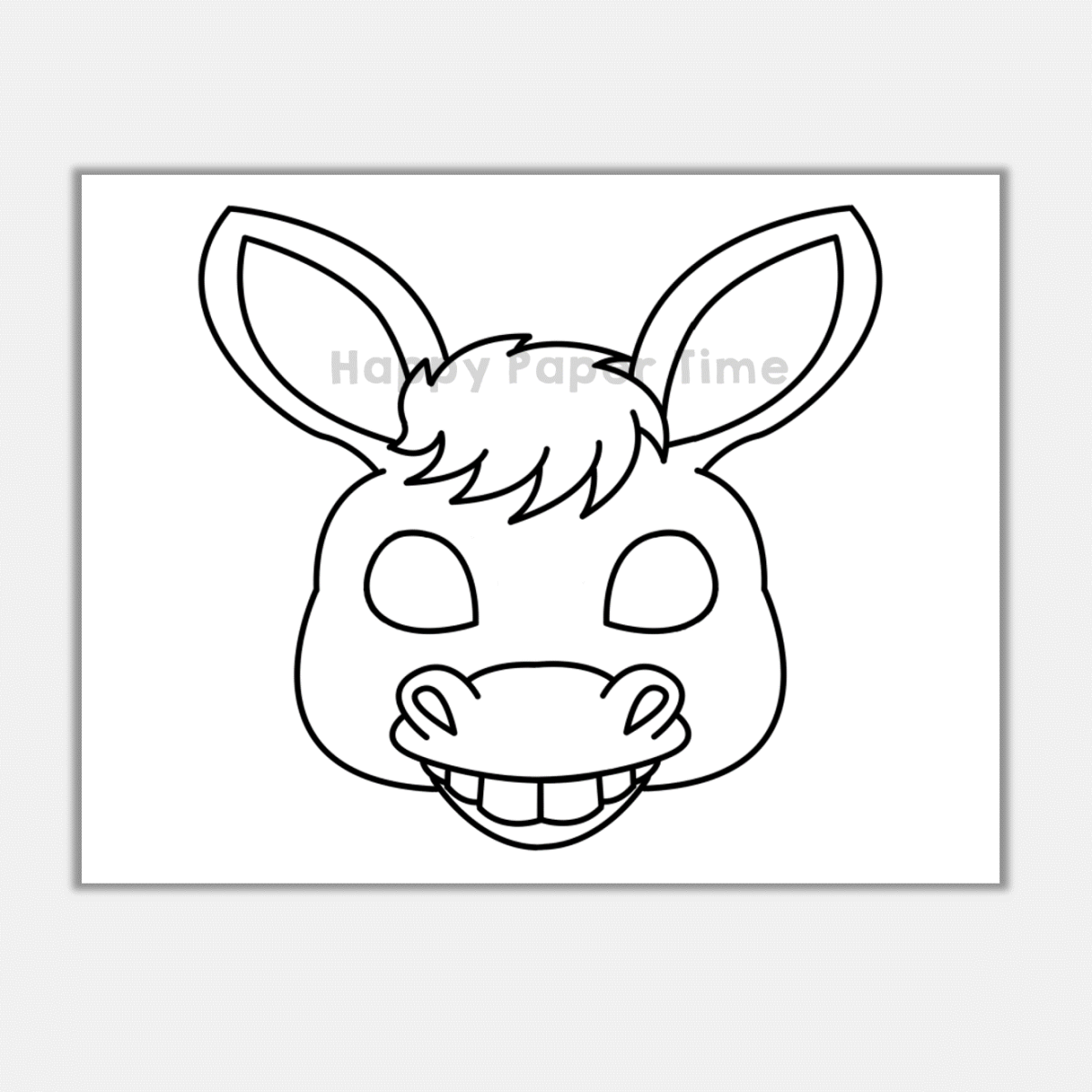 Donkey Paper Mask Printable Farm Animal Coloring Craft Activity Costume Made By Teachers Donkey Paper Mask Printable Farm Animal Coloring Craft Activity Costume Made By Teachers