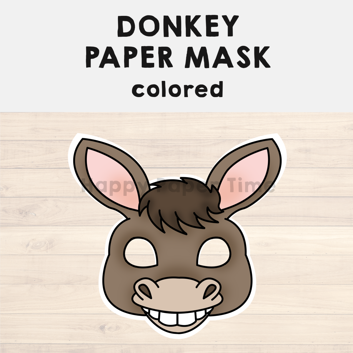 Free Printable Donkey Mask Templates Free Printable Donkey Mask Templates