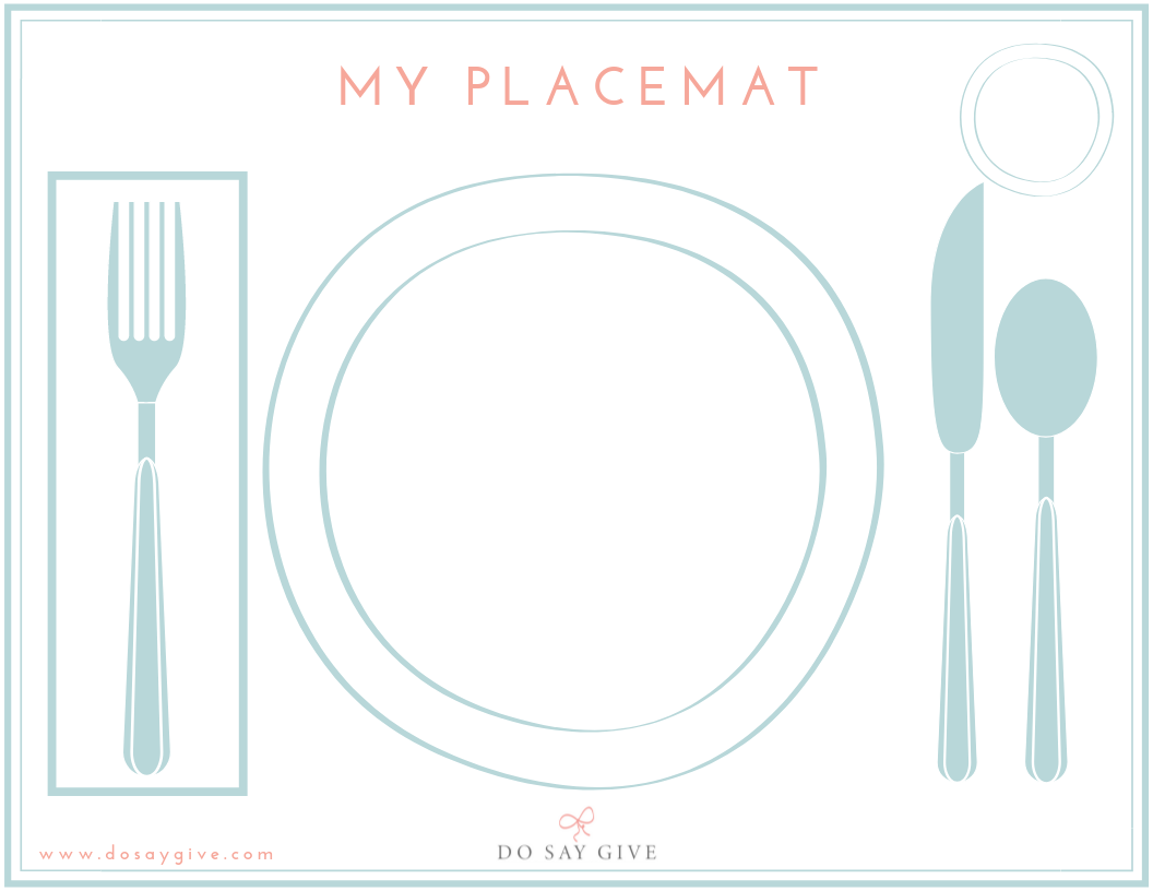 Free Printable Place Setting Templates Free Printable Place Setting Templates