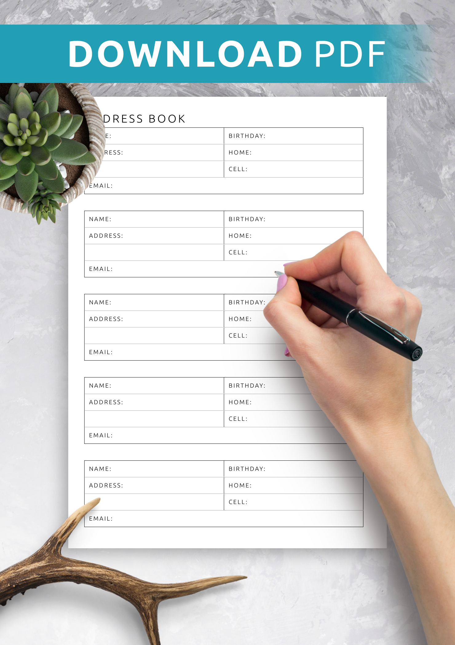 Free Printable Phone Book Templates