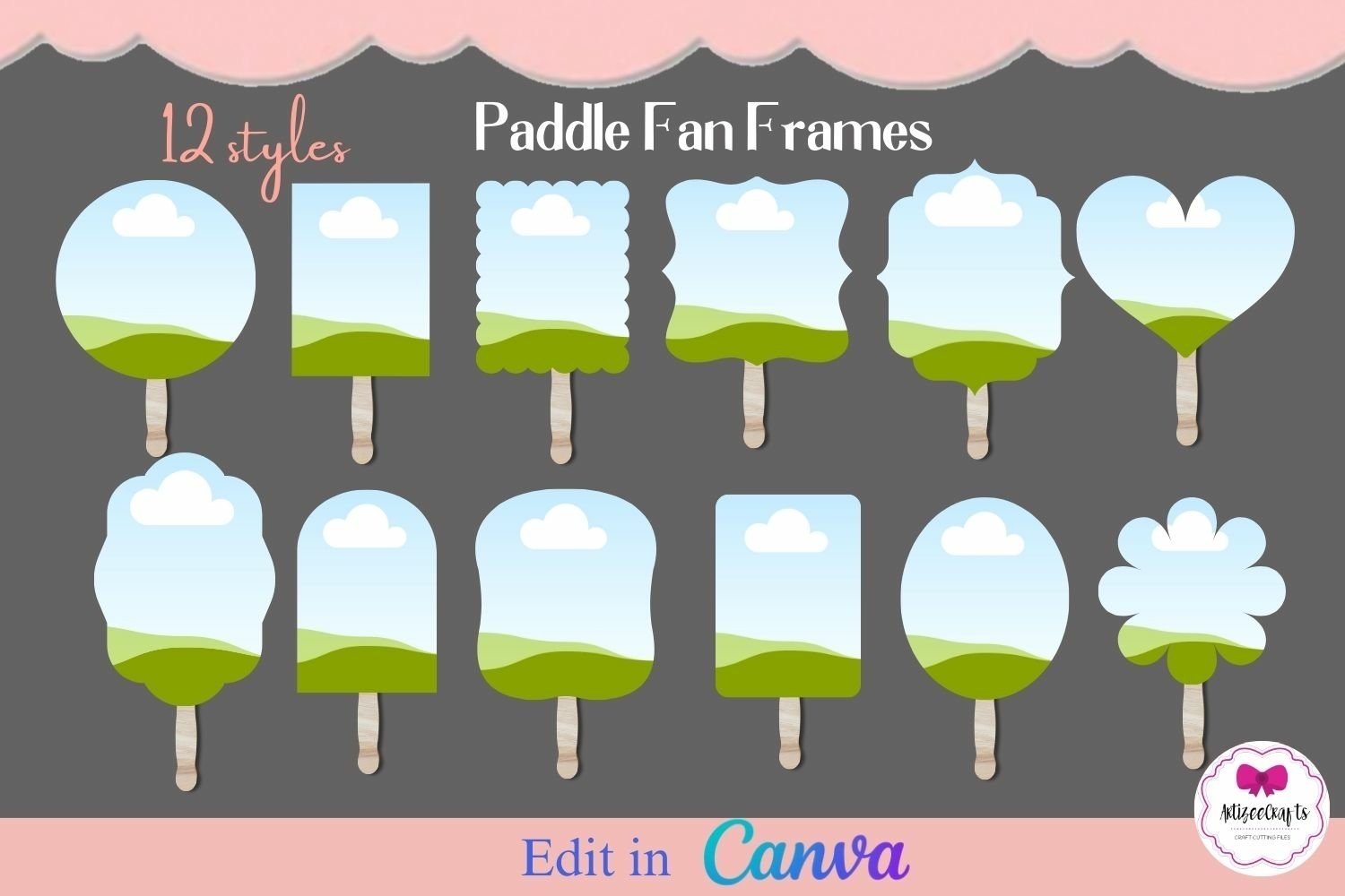 Drap And Drop Paddle Fan Template Canva Paddle Fan