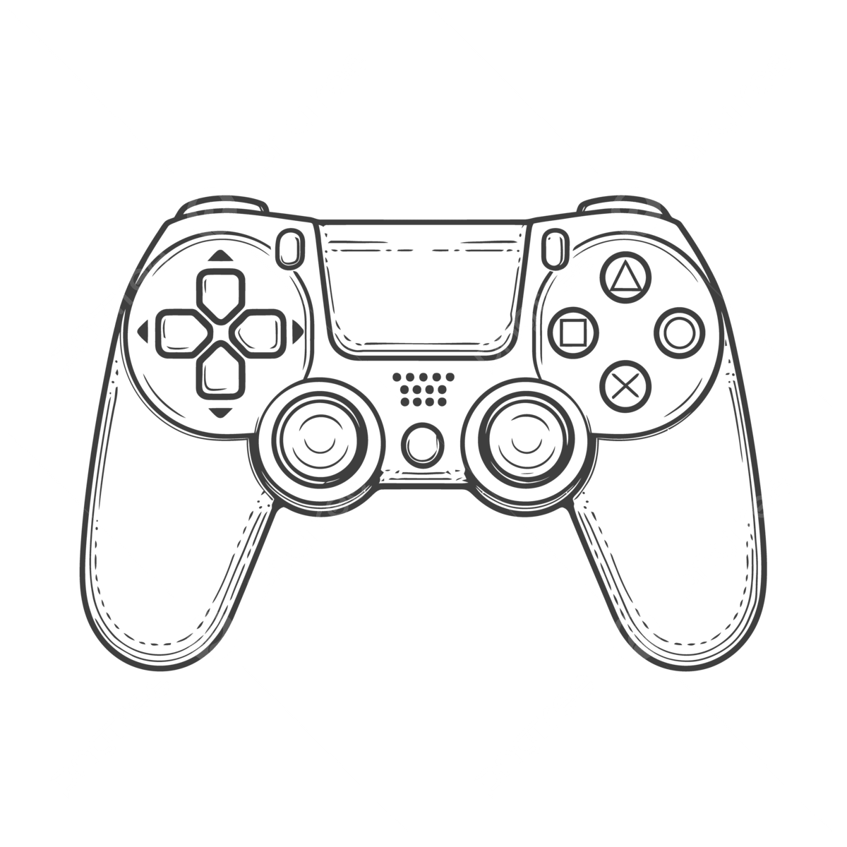 Draw Ps4 Controller Illustration Vector Outline Sketch Drawing Wing Drawing Rat Drawing Controller Drawing PNG And Vector With Transparent Background For Free Download