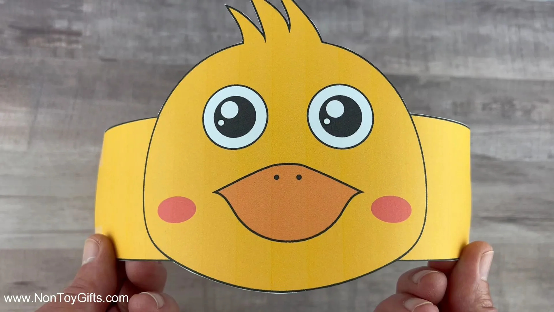 Duck Headband With Printable Non Toy Gifts