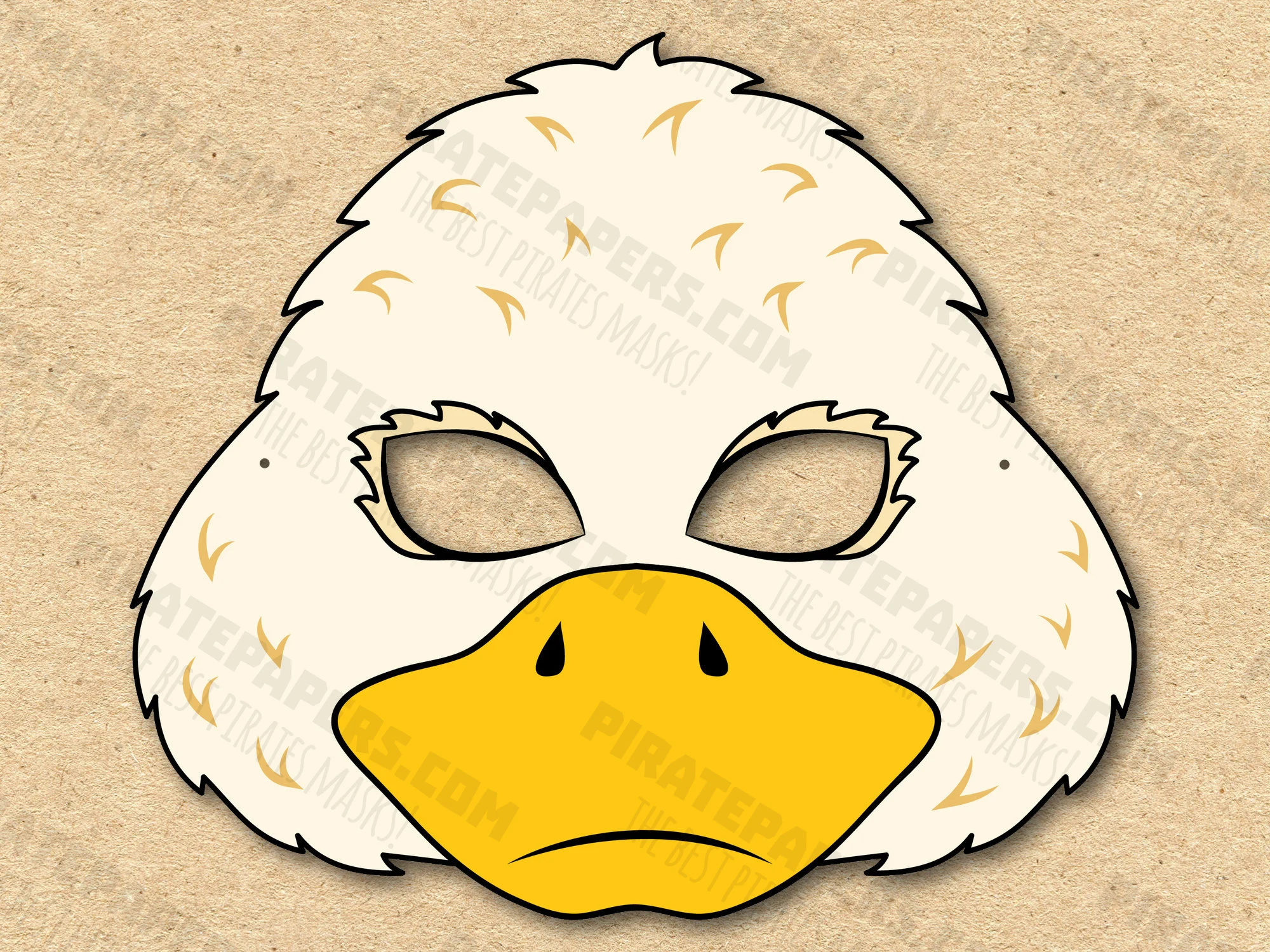 Duck Mask Printable Paper DIY For Kids And Adults PDF Template Instant Download For Birthdays Halloween Party Costumes Etsy