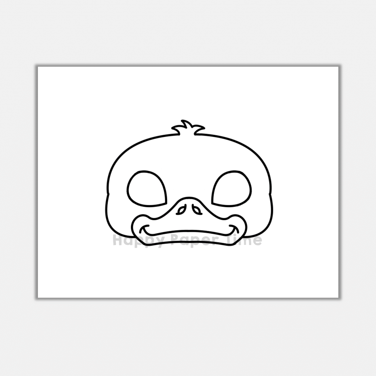 Free Printable Duck Mask Templates