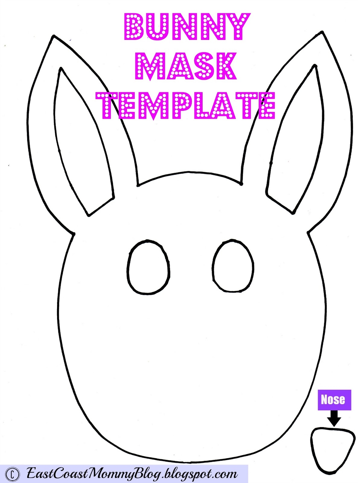 Free Printable Bunny Mask Templates
