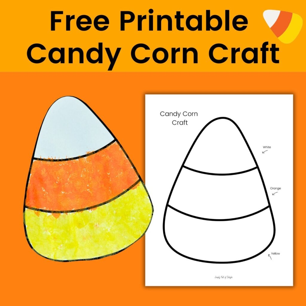 Easy Candy Corn Craft with Free Printable Template Simply Full Of Delight Easy Candy Corn Craft with Free Printable Template Simply Full Of Delight